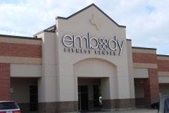 embody fitness center lighted channel letters