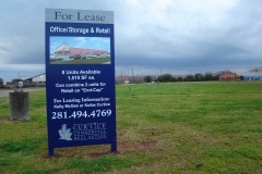 For Lease sign with rendering
